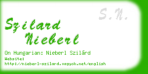 szilard nieberl business card