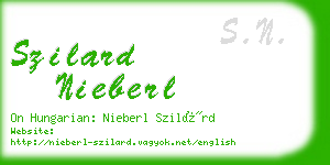 szilard nieberl business card
